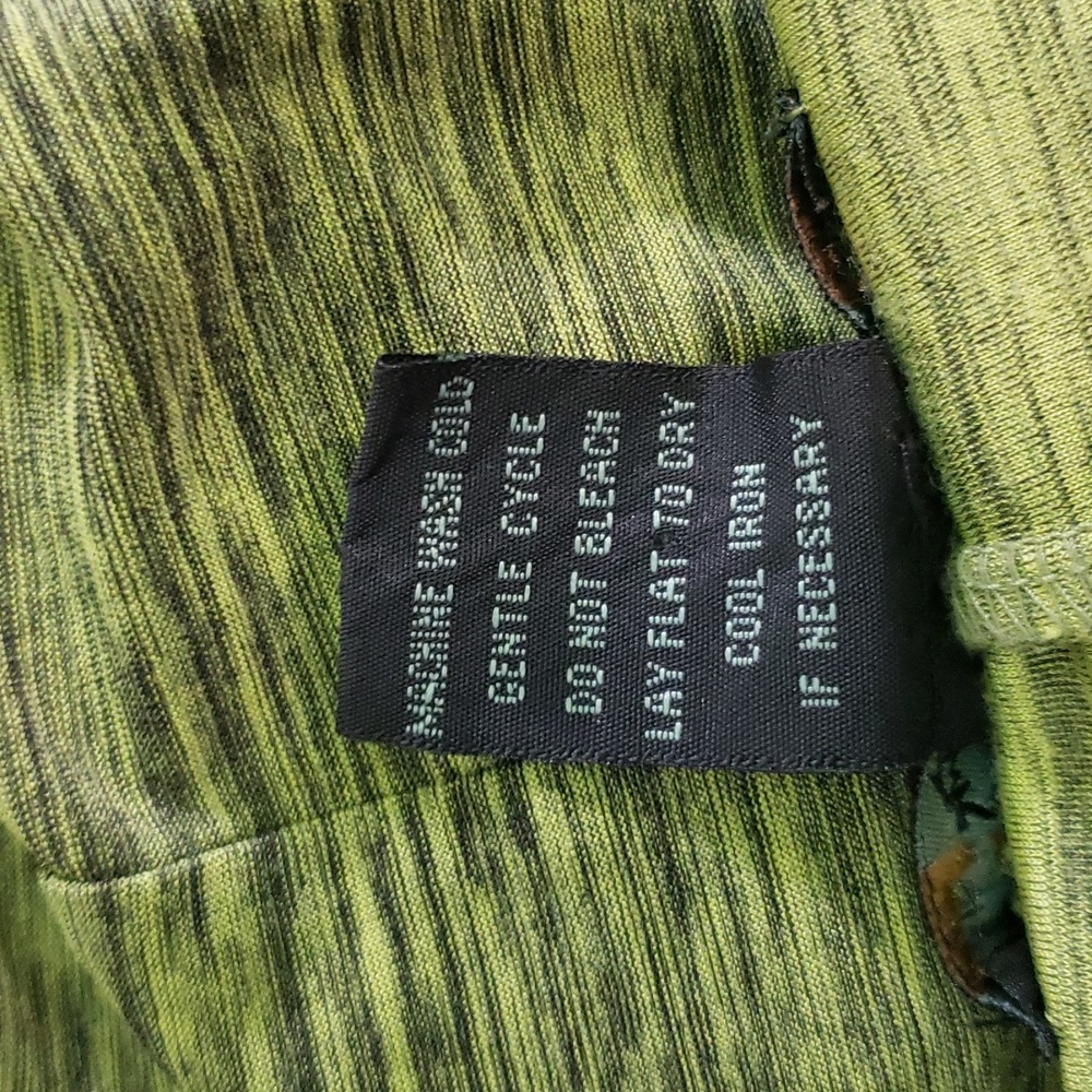 Suzie In The City Size 3X Green & Blk Cowl Neck w/Built In Cami High Quality - Picture 6 of 6